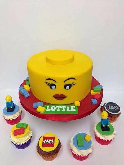 Lego cake & cupcakes  - Cake by Swirly sweet