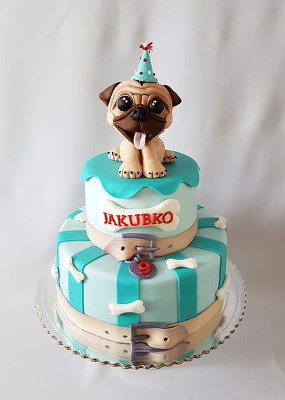 Pug birthday cake... - Cake by Katka 
