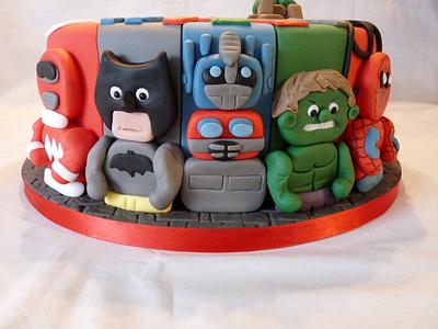 BOYS FAVOURITE CHARACTERS CAKE - Cake by Grace's Party Cakes