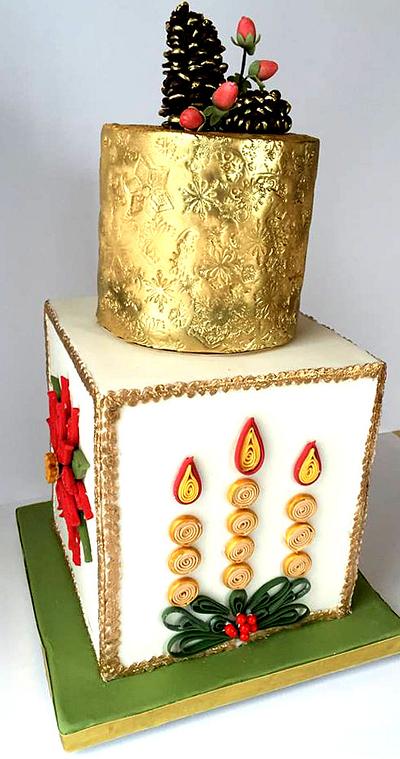 Quilled Christmas cake - Cake by Linda Renaud