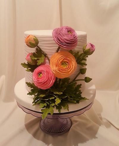 Ranunculus Cake - Cake by Jeanne Winslow