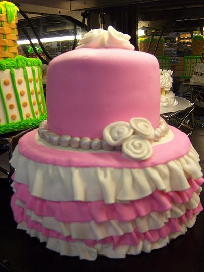 pink ruffles - Cake by kathy 