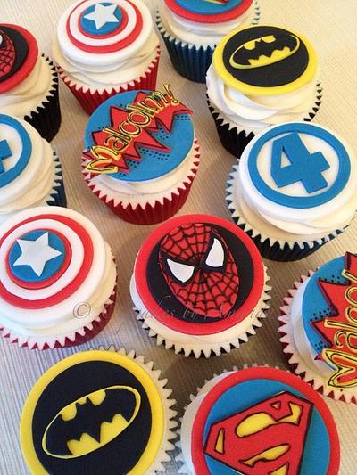 Superhero Cupcakes - Cake by Cupcakes by Amanda
