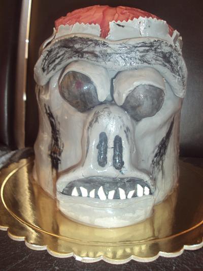 zombie gorilla birthday cake - Cake by sun sugar