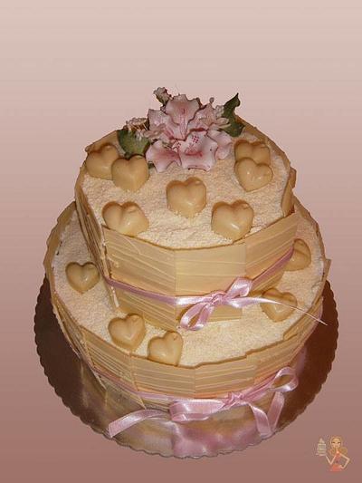 White chocolate wedding cake - Cake by Make me a cake