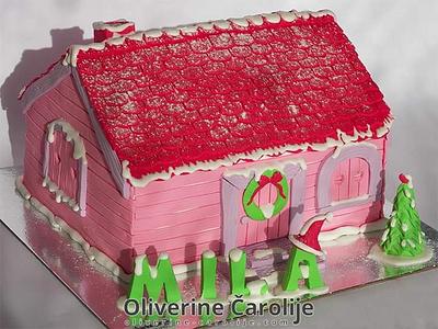  House Christmas Cake - Cake by Oliverine Čarolije 