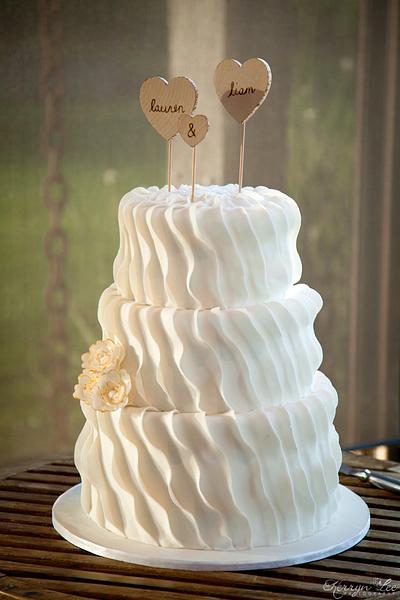 Rustic Wedding Ruffles. - Cake by Sweet Bakes