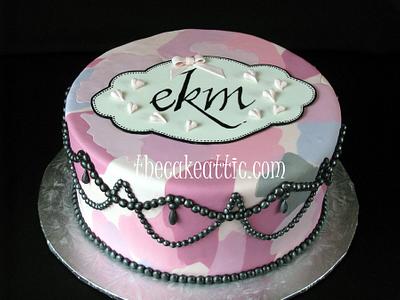 pink camouflage baby shower cake - Cake by Soraya Avellanet