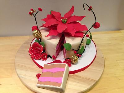 Poinsettia cake - Cake by Vanessa Figueroa