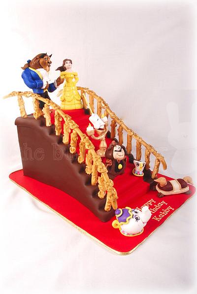 Beauty and the Beast staircase cake - Cake by The Bunny Baker