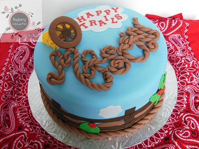 Happy Trails western theme - Cake by Cathy Moilan