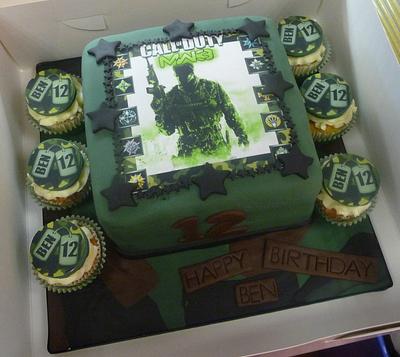 Call of Duty MW3 Cake & Cupcakes - Cake by Cakes by Lorna