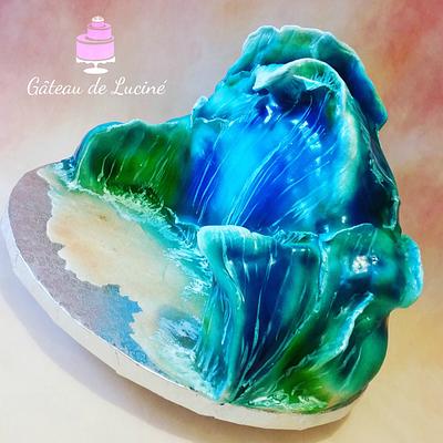"Waves of ocean" 3D cake  - Cake by Gâteau de Luciné