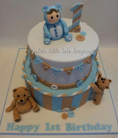 1st birthday cake for Thomas - Cake by Julie's Little Cake Company