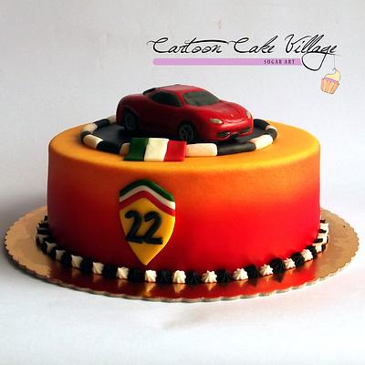 Ferrari - Cake by Eliana Cardone - Cartoon Cake Village