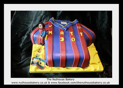Barcelona FC T-Shirt Cake - Cake by Laura Nolan