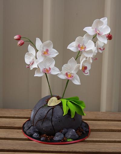 An Orchid THANK YOU cake for a friend  - Cake by Bistra Dean 