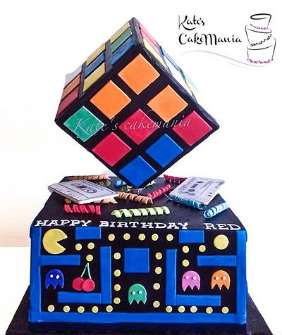 Gravity defying rubiks cube - Cake by kate walker