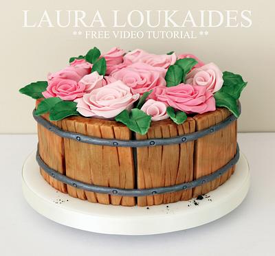 Flower Barrel Cake  - Cake by Laura Loukaides