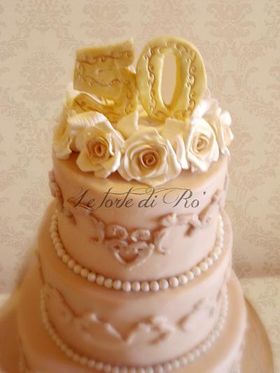 golden wedding cake - Cake by LE TORTE DI RO'
