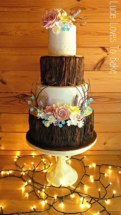 Enchanted Forest Wedding Cake - Cake by LucieLovesToBake
