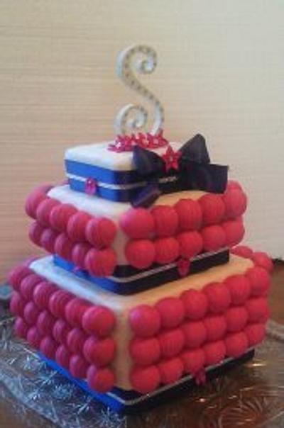 Hot Pink Cake Bite Birthday Cake - Cake by Yolanda Marshall 
