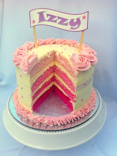 Pink Ombre cake  - Cake by Chocomoo