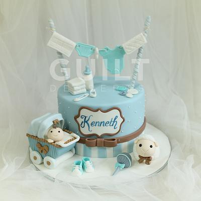 One Month Baby Boy - Cake by Guilt Desserts