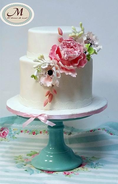 FLORAL WEDDING CAKE - Cake by MELBISES