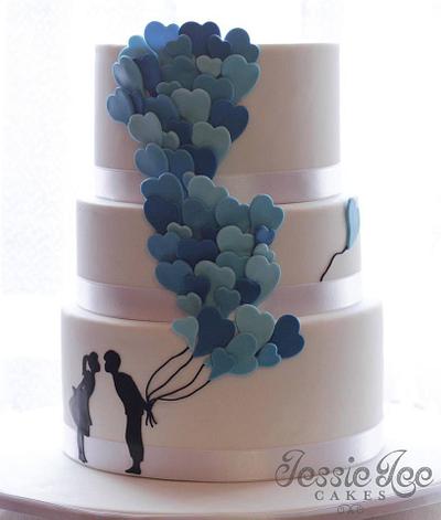 Balloon Wedding cake - Cake by Jessie lee cakes