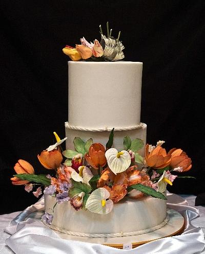 Three tier Tulips Wedding Cake - Cake by Lena da Cruz