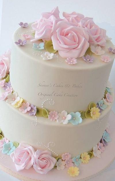 Pastel Wedding - Cake by Shereen