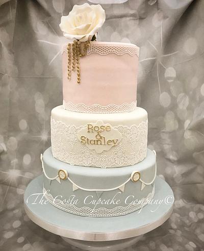 Christening Cake for twins - Cake by Costa Cupcake Company