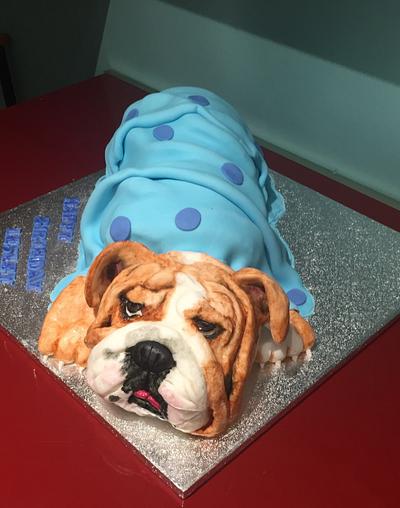 Sleepy bulldog cake 😊 - Cake by Linzi22