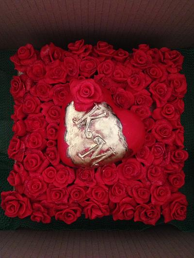 Bed of roses - Cake by Kathy Cope