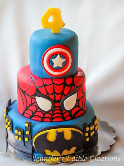 Super Hero Birthday Cake - Cake by Jennifer's Edible Creations
