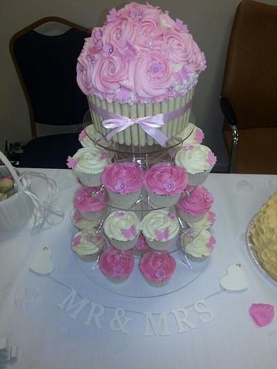 wedding cupcake tower  - Cake by stacey
