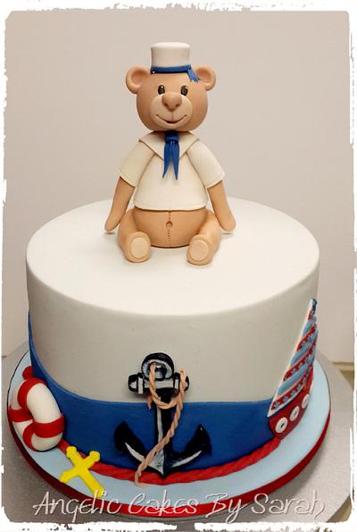 Nautical Teddy bear cake - Cake by Angelic Cakes By Sarah