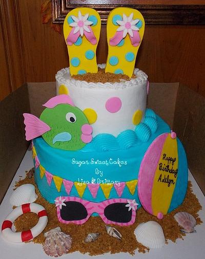 Beach Themed 1st Birthday - Cake by Sugar Sweet Cakes