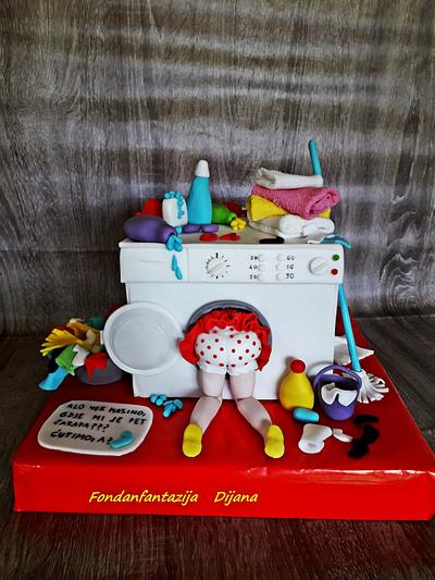Washing machine cake - Cake by Fondantfantasy