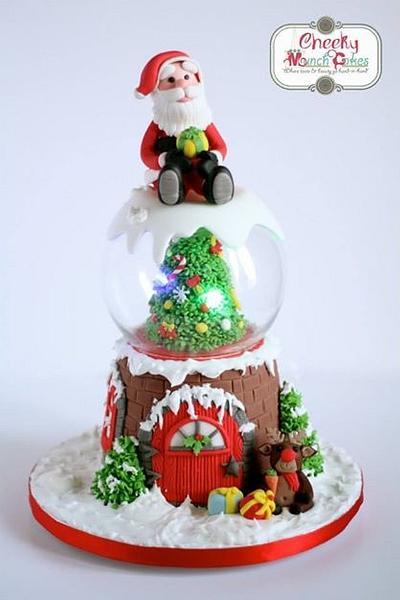 Snow Globe Christmas Cake - Cake by Cheeky Munch Cakes