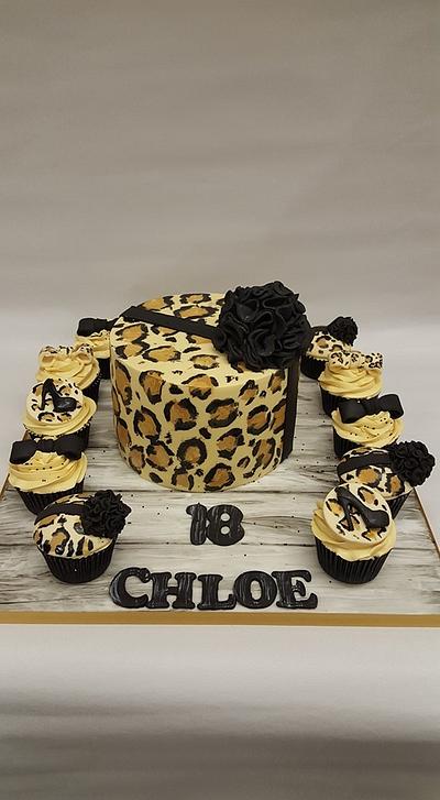 leopard print 18th  - Cake by d and k creative cakes