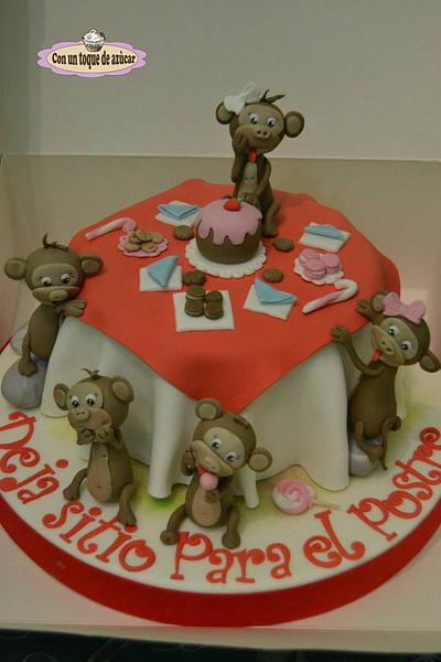 Monkeys funny cake - Cake by Con un toque de azúcar - Georgi
