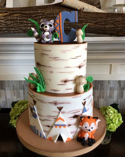 Woodland Baby Shower Cake  - Cake by Lori Mahoney (Lori's Custom Cakes) 