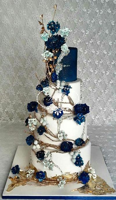 A floral engagement cake - Cake by Fées Maison (AHMADI)