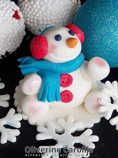 Snowman - Cake by Oliverine Čarolije 