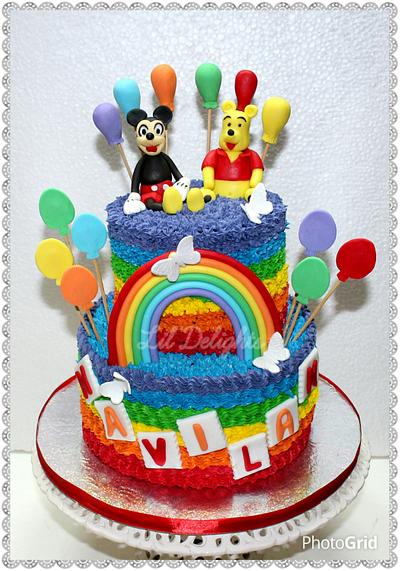 Rainbow cake ! - Cake by Sangeetha