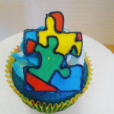 Autism Awareness  - Cake by Tiffany DuMoulin