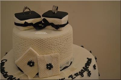 SugarLace Engagement Cake - Cake by FLOC
