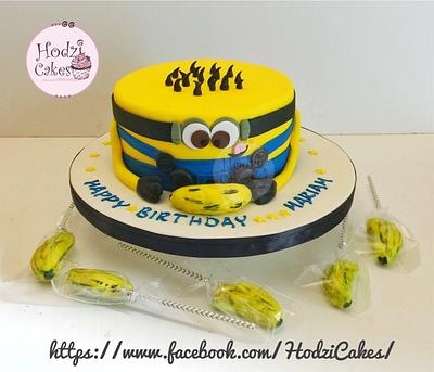 Minions Cake & Banana Cakepops - Cake by Hend Taha-HODZI CAKES